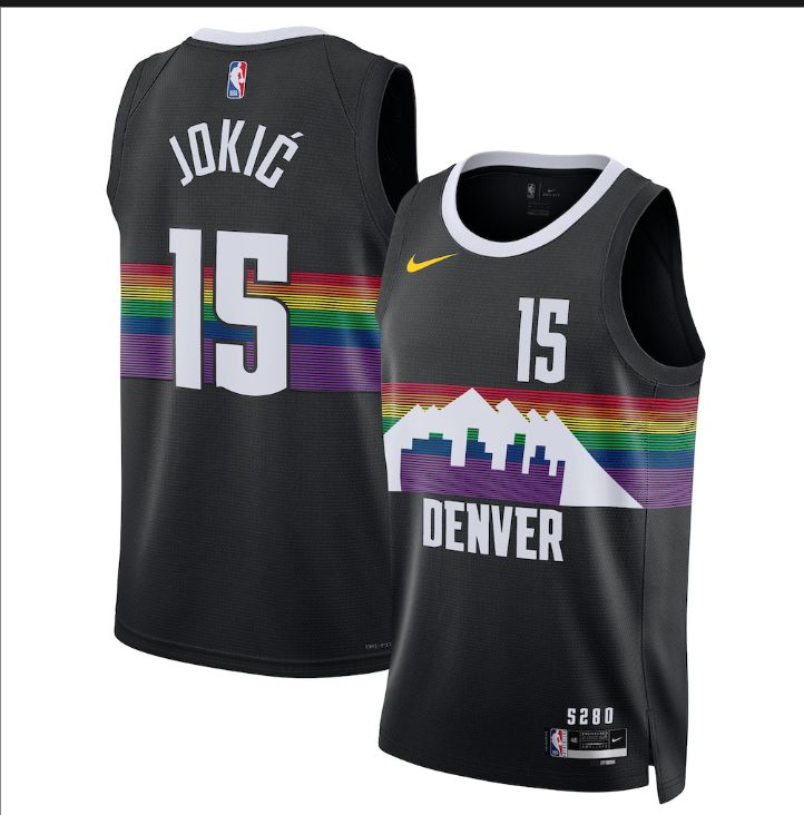 Men Denver Nuggets #15 Jokic Black Nike City Edition Season 2026 NBA Jersey